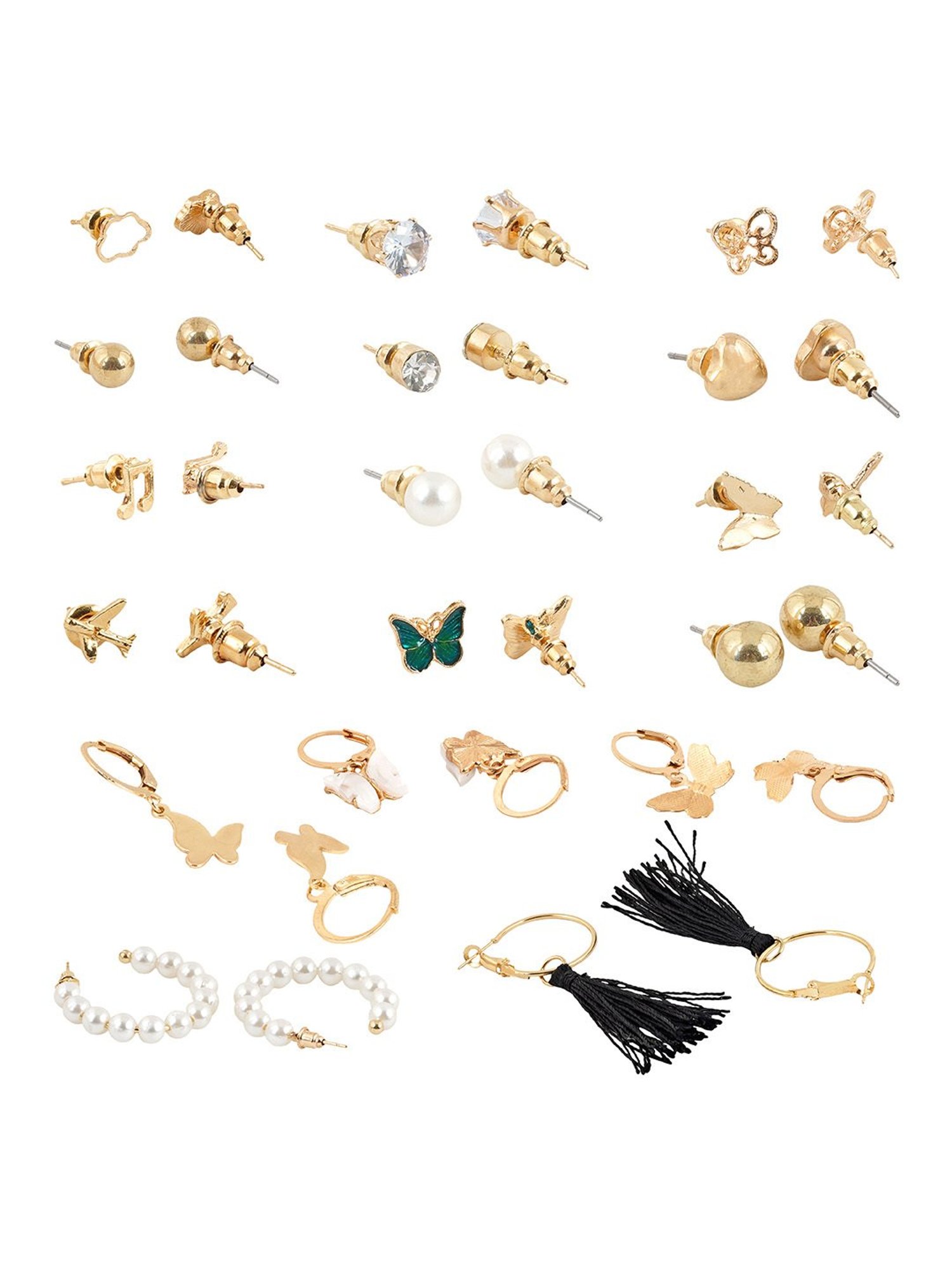 OOMPH Jewellery Yellow Enamel Floral Jhumki