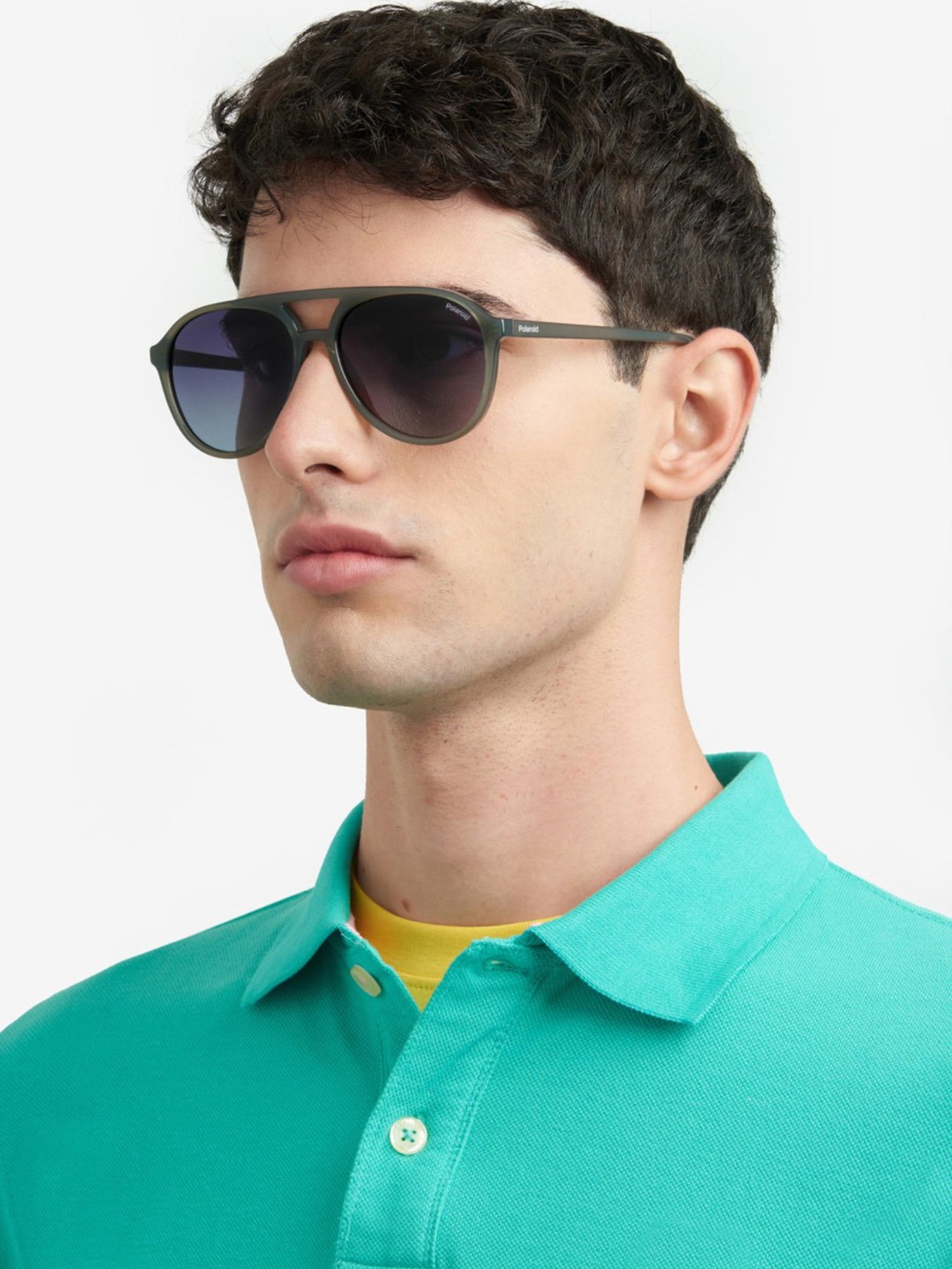 Polaroid Grey Oval UV Protection Unisex Sunglasses