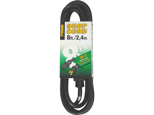 Prime Wire Model EC502608 8 ft. 16/3 SJTW Indoor and Outdoor Extension Cord