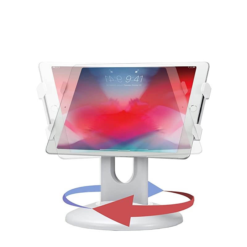Quick-Connect Desk Mount for iPad 10.2-inch (7th Gen.), iPad Mini 5, iPad Gen 6 (2018), iPad Pro 12.9, Galaxy Tab S3 9.7&rdquo; & More, White