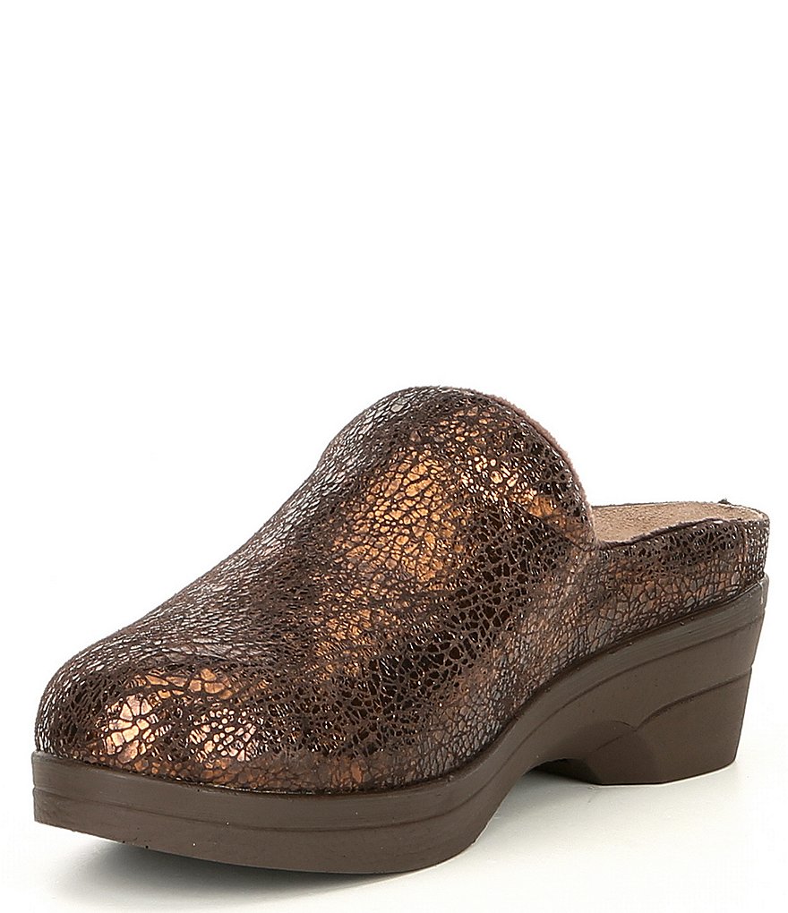 Mephisto Salty Metallic Leather Clog