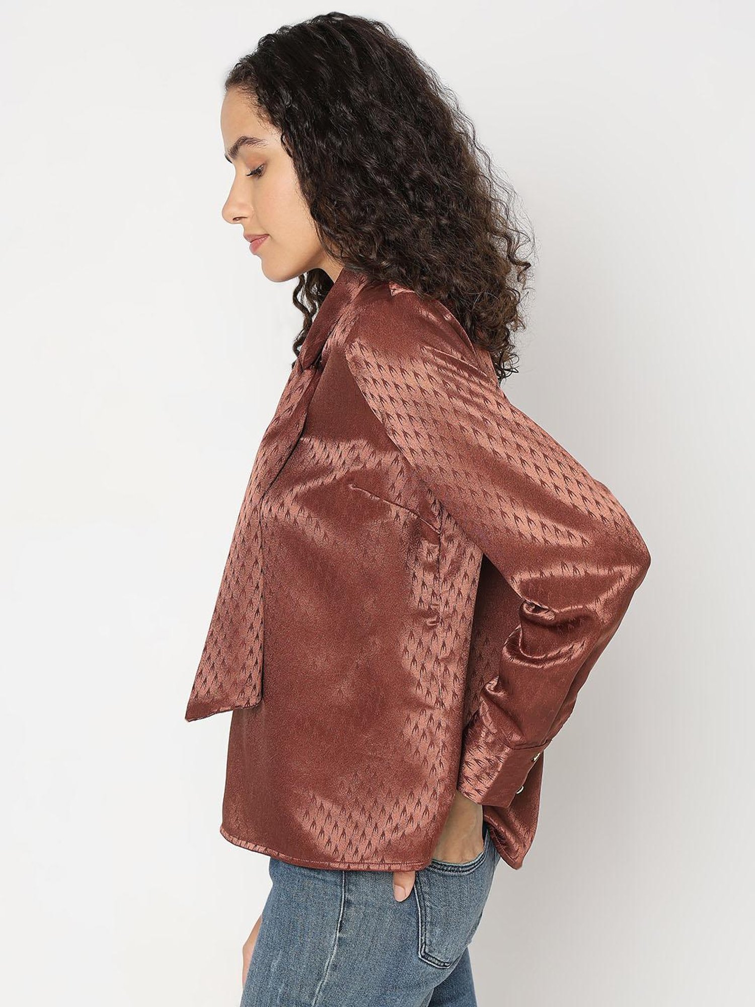 Vero Moda Brown Printed Top