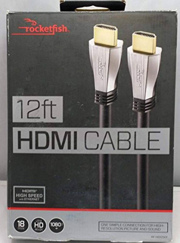 Rocketfish 12' Ft. In-wall Hdmi Cable 18gbps Ultra Hd 4k X 2k 1080+ with Ethernet High Speed