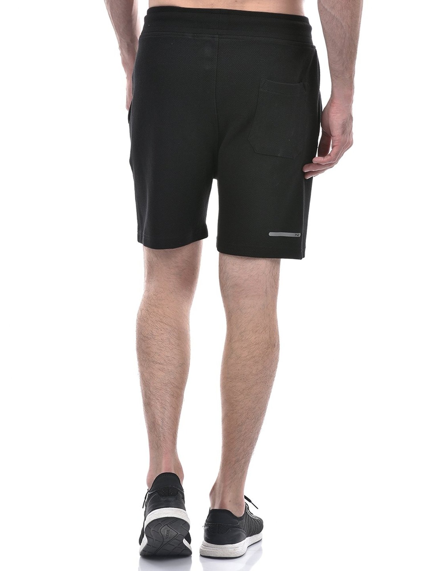 Numero Uno Black Regular Fit Sports Shorts