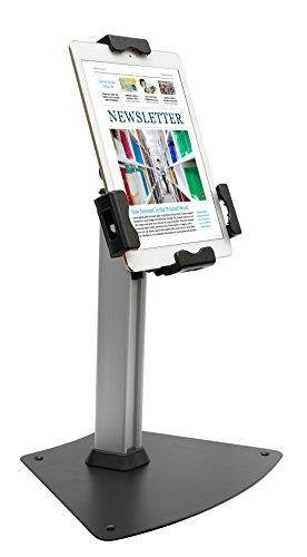 Kantek TS950 Tablet Kiosk Desktop Stand For 7" To 10" Tablets, Silver