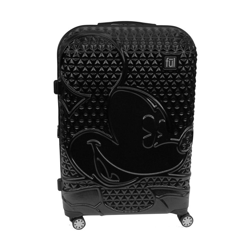 FUL Disney Mickey Mouse Textured 29" Hardside Rolling Suitcase - Black