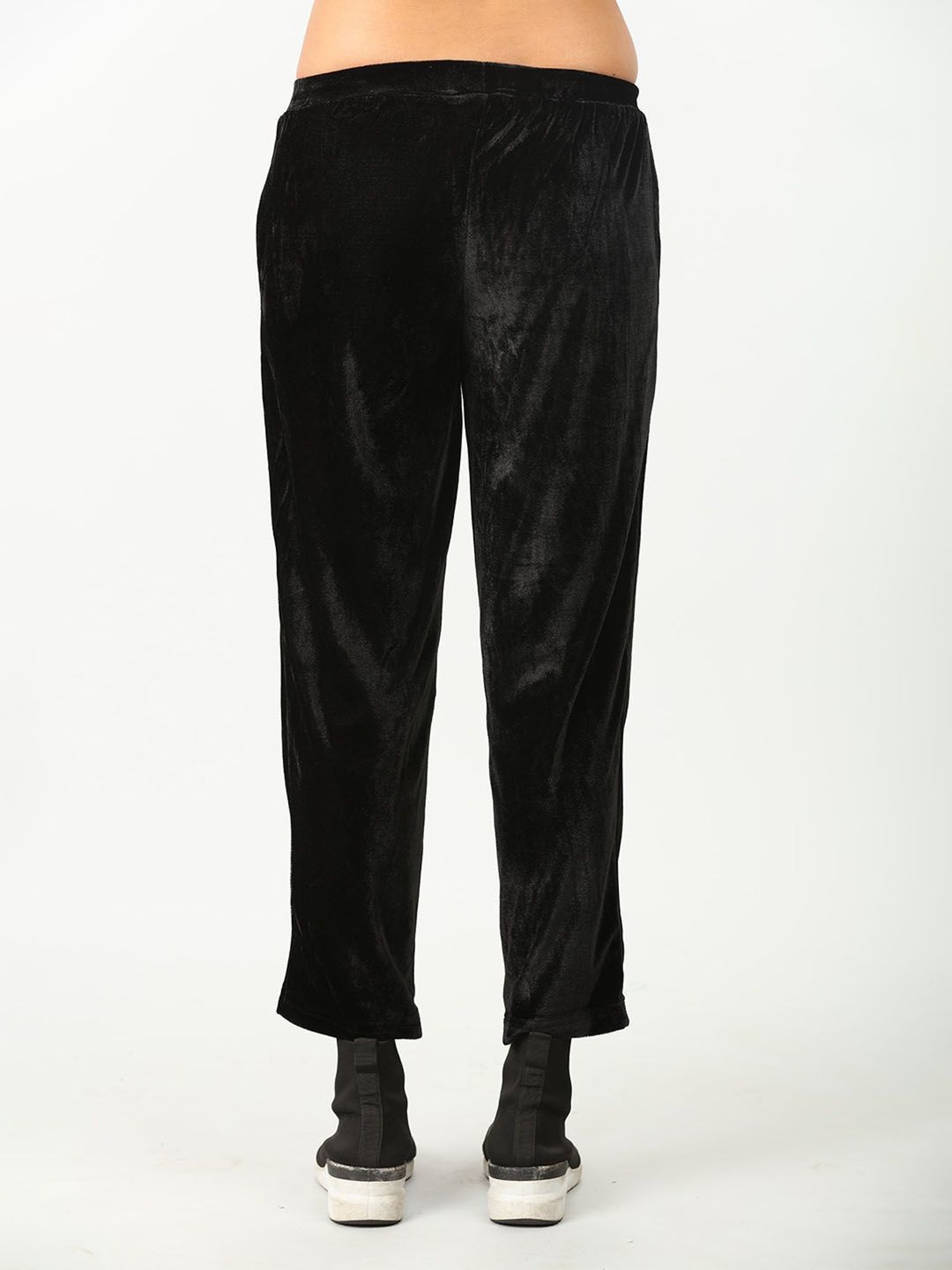 Mustard Black Regular Fit Pants