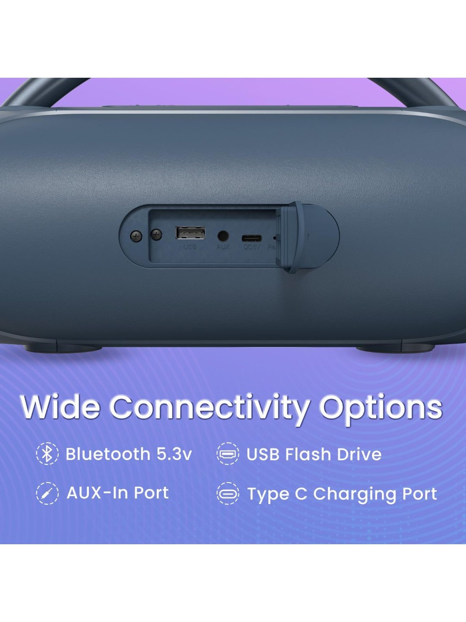 Portronics Radiant 30W Wireless Bluetooth Speaker With 6 Hours Playtime (Blue)