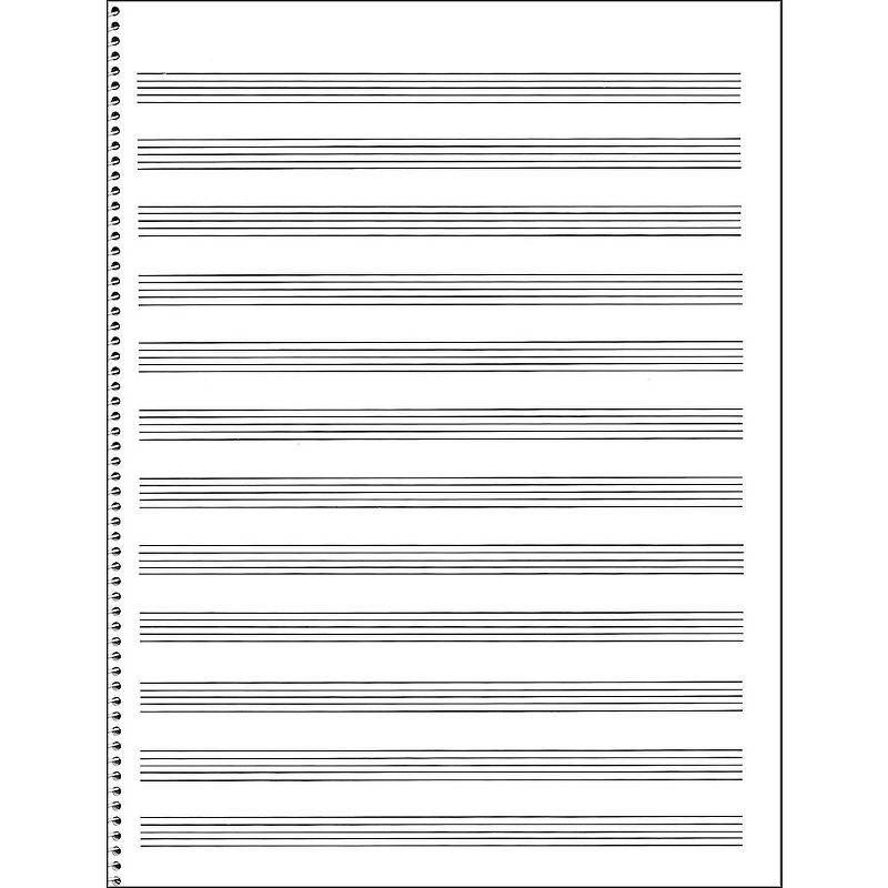 Music Sales Passantino Manuscript Paper #65 12 Stave, 32 Page, Spiral, 9X12