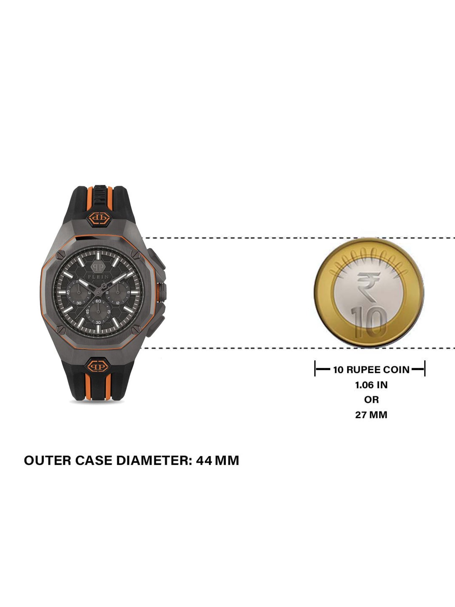 PHILIPP PLEIN Octagon Men Gun Round Dial Analog Watch - PWTBA0523