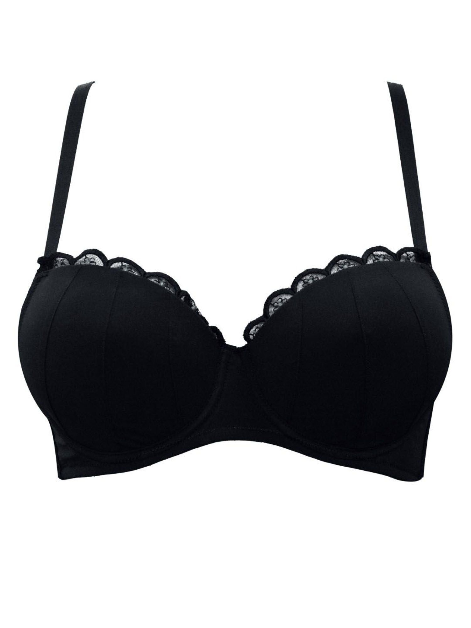 PARFAIT Black Under Wired Padded Plunge Bra