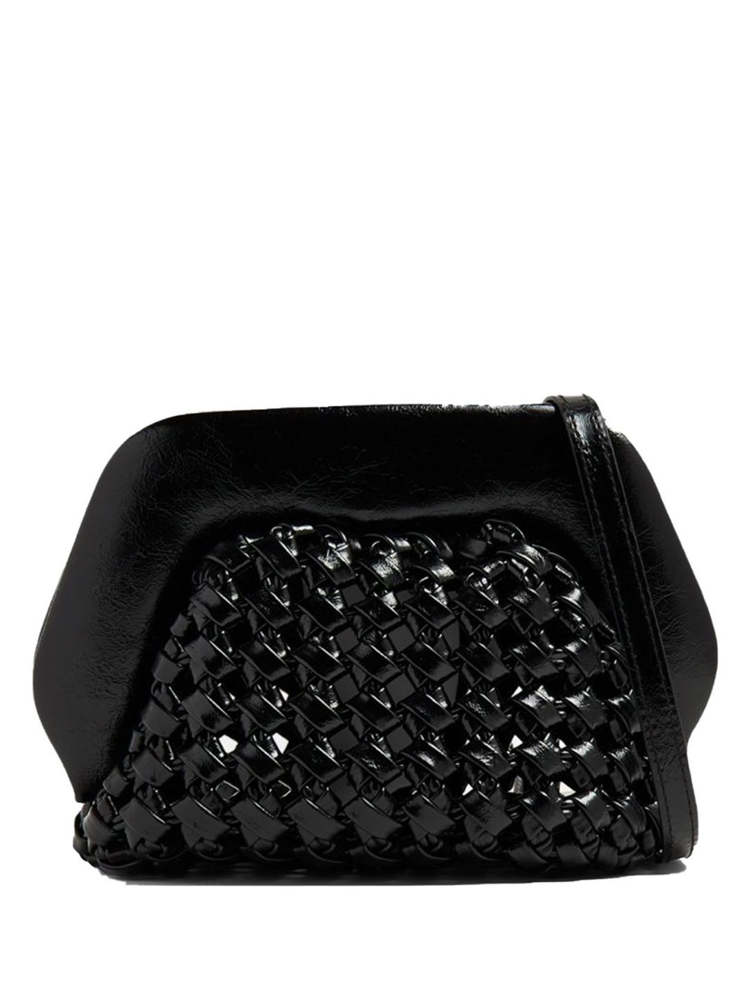 Themoire Black Gea Knots Shiny Cross Body Bag