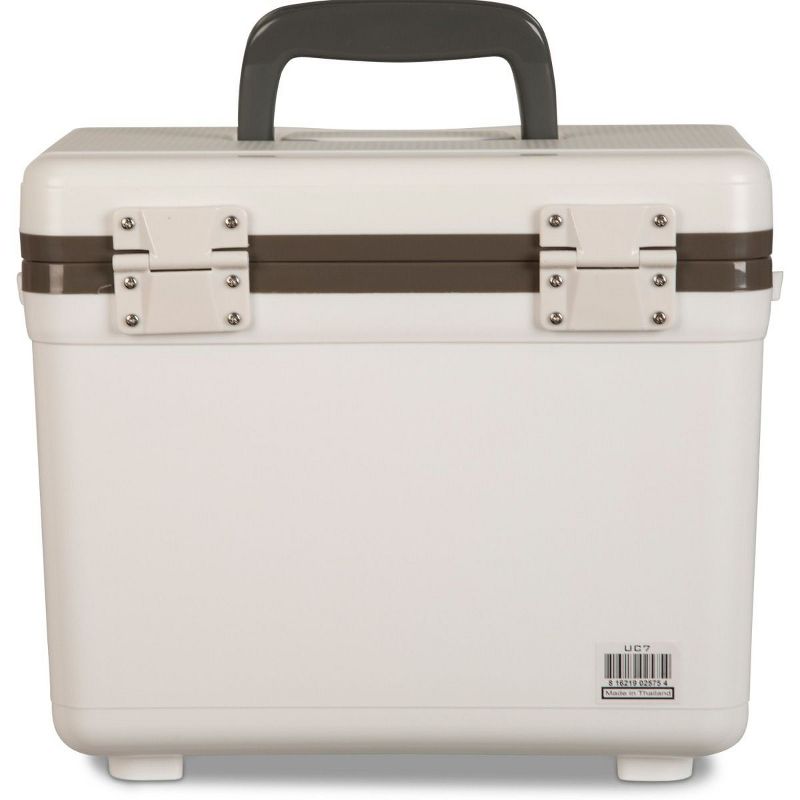 Engel 7.5-Quart 8-Can EVA Gasket Seal Ice and DryBox Cooler with Carry Handles and Shoulder Strap, White