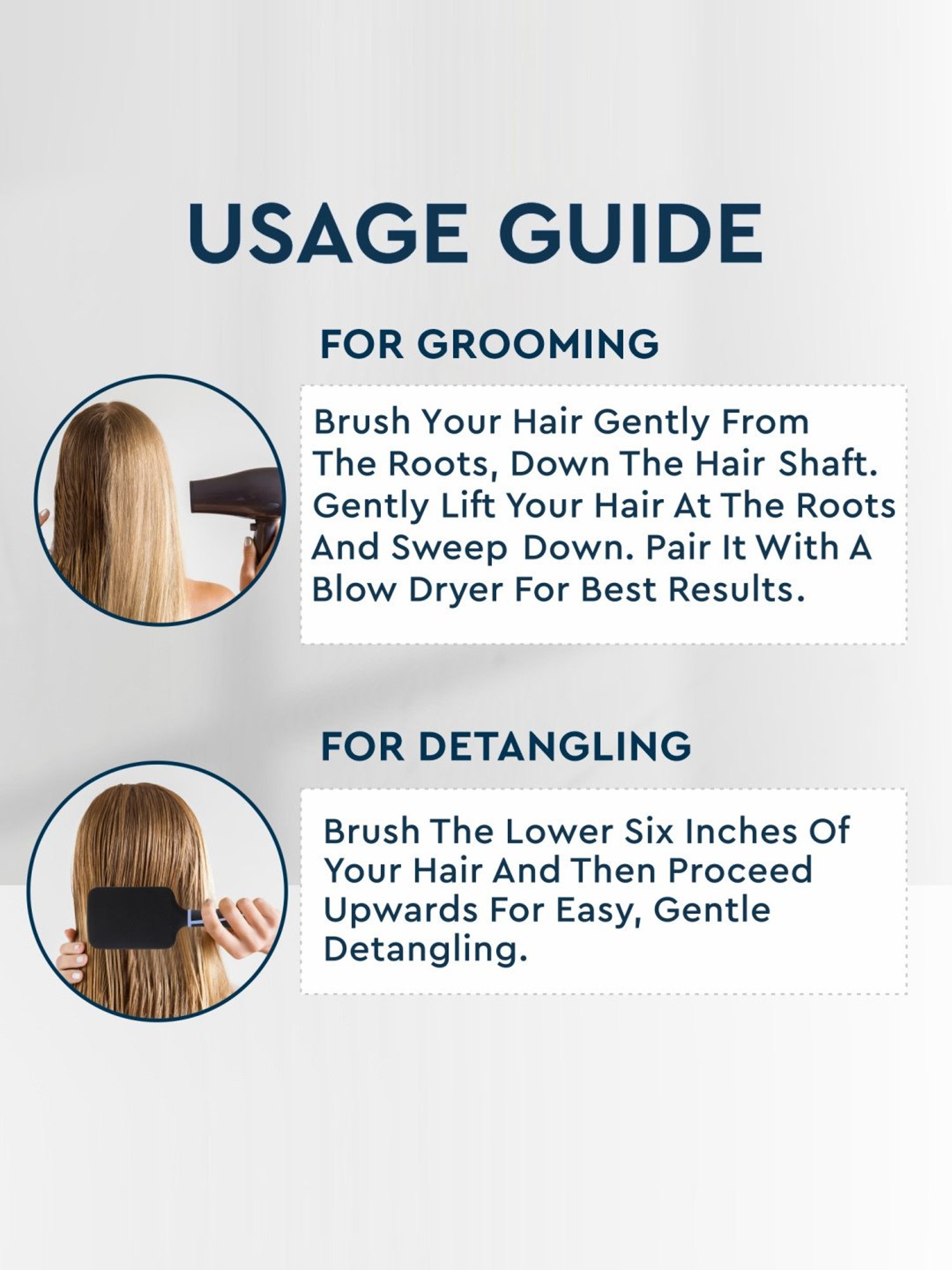 GUBB Paddle Brush for Hair Styling, Cushioned Large Hair Brush - Vogue Range