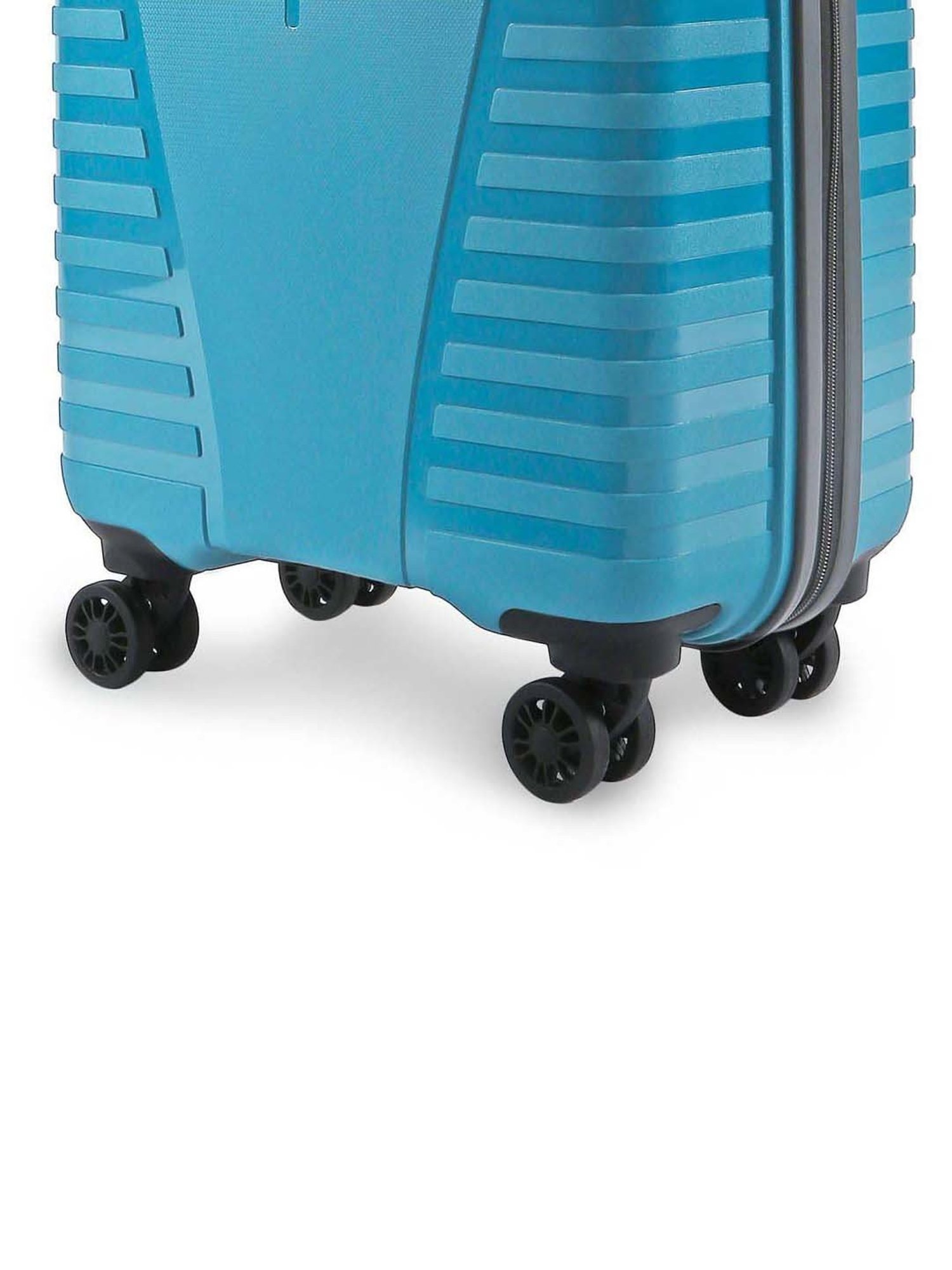 Aristocrat Quest Teal Textured Hard Large Trolley Bag - 45 cm