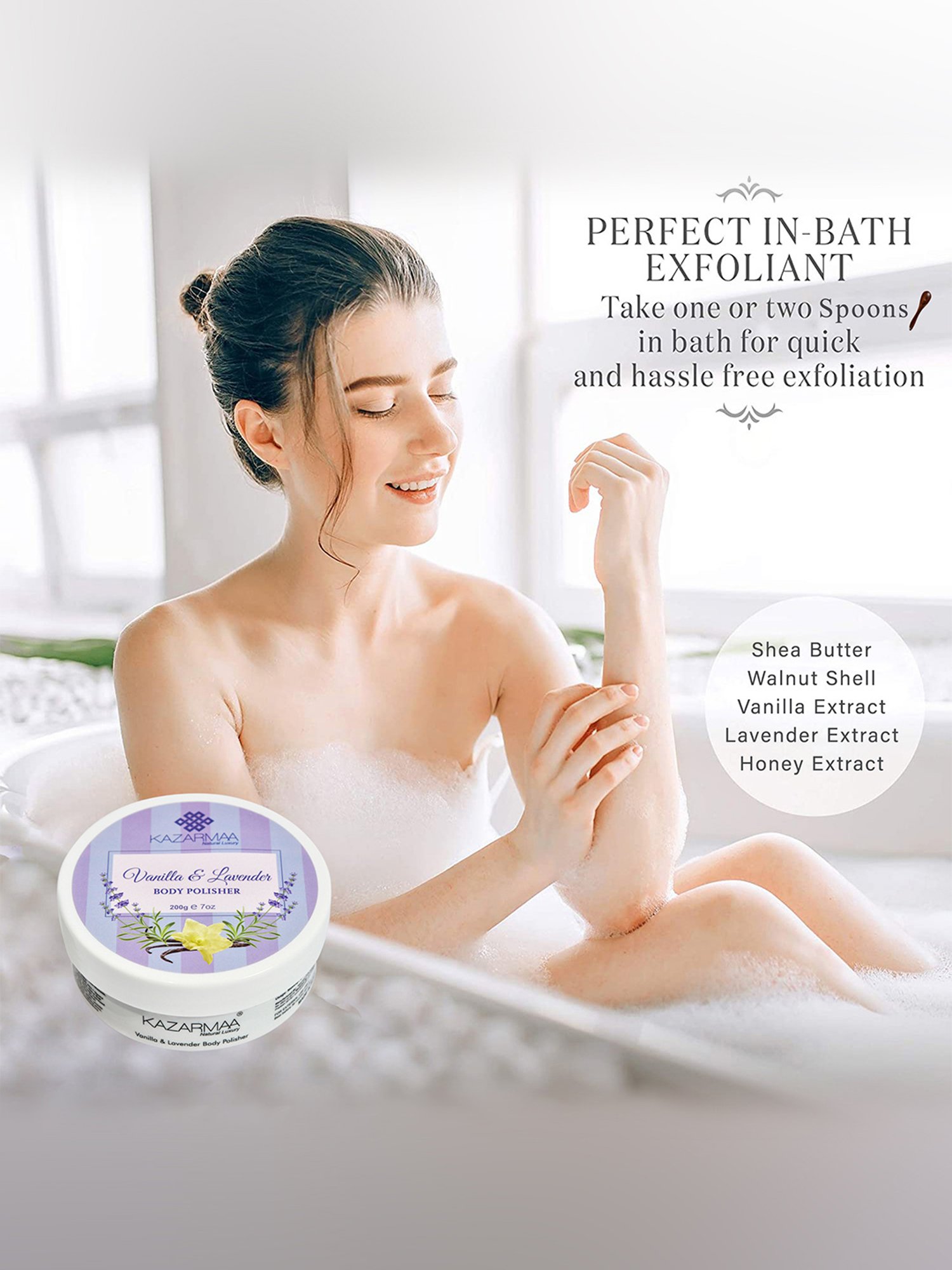 Kazarmaa Vanilla & Lavender Body Polisher - 200 gm