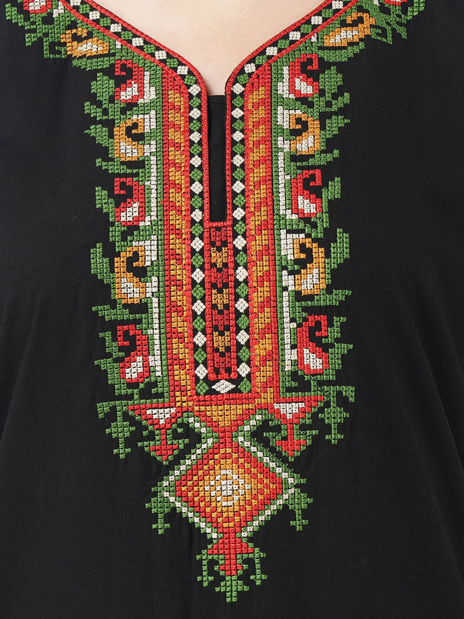 KOI SLEEPWEAR Black Embroidered Nighty