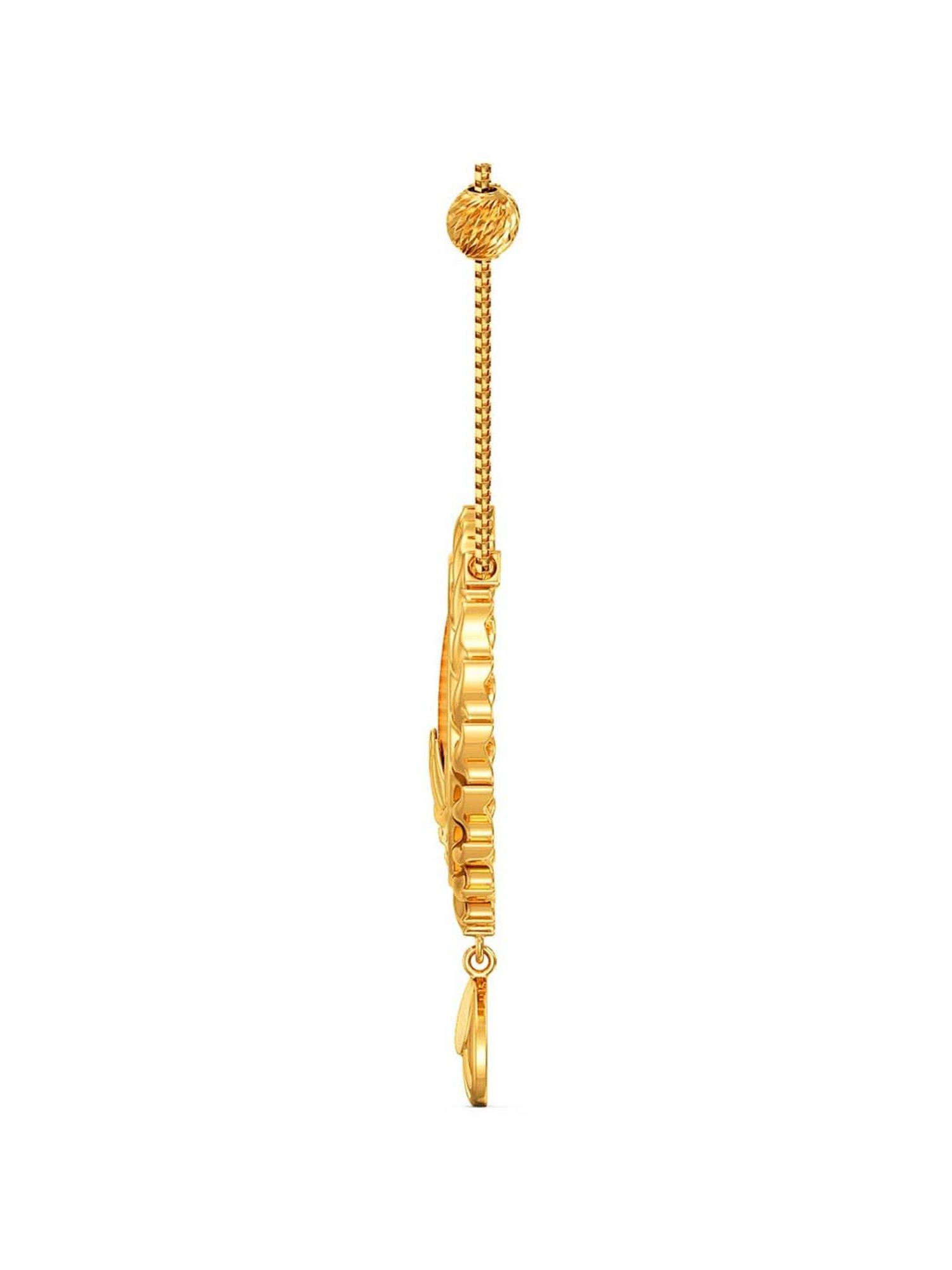 CKC Repouss&iquest; Work Rudraksha Gold Extender Neck Chain: Spiritual Elegance