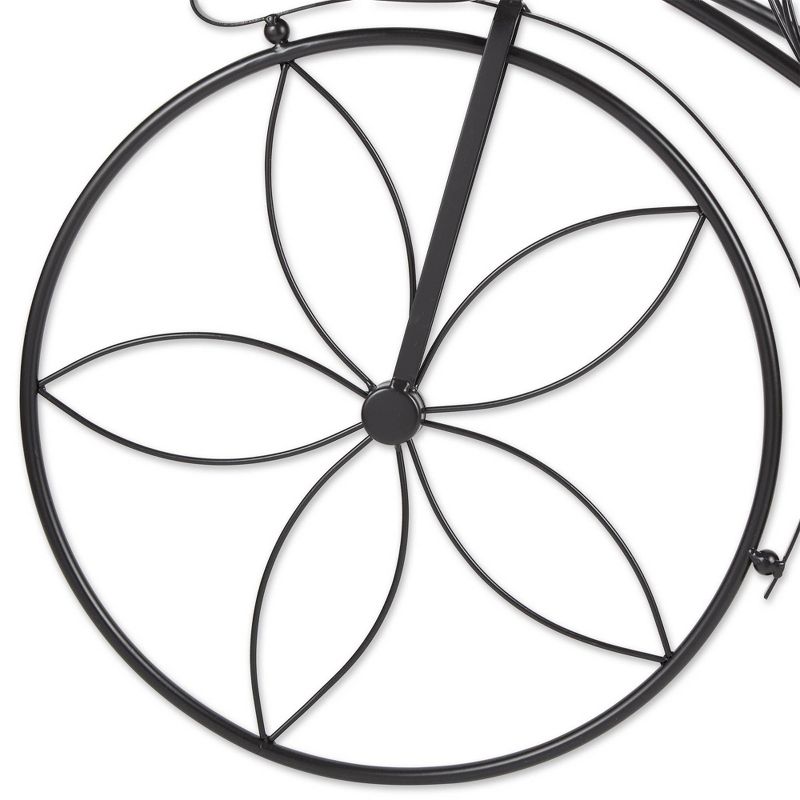 13.1" Indoor/Outdoor Iron Tricycle 3-Tier Plant Stand Black - Zings & Thingz