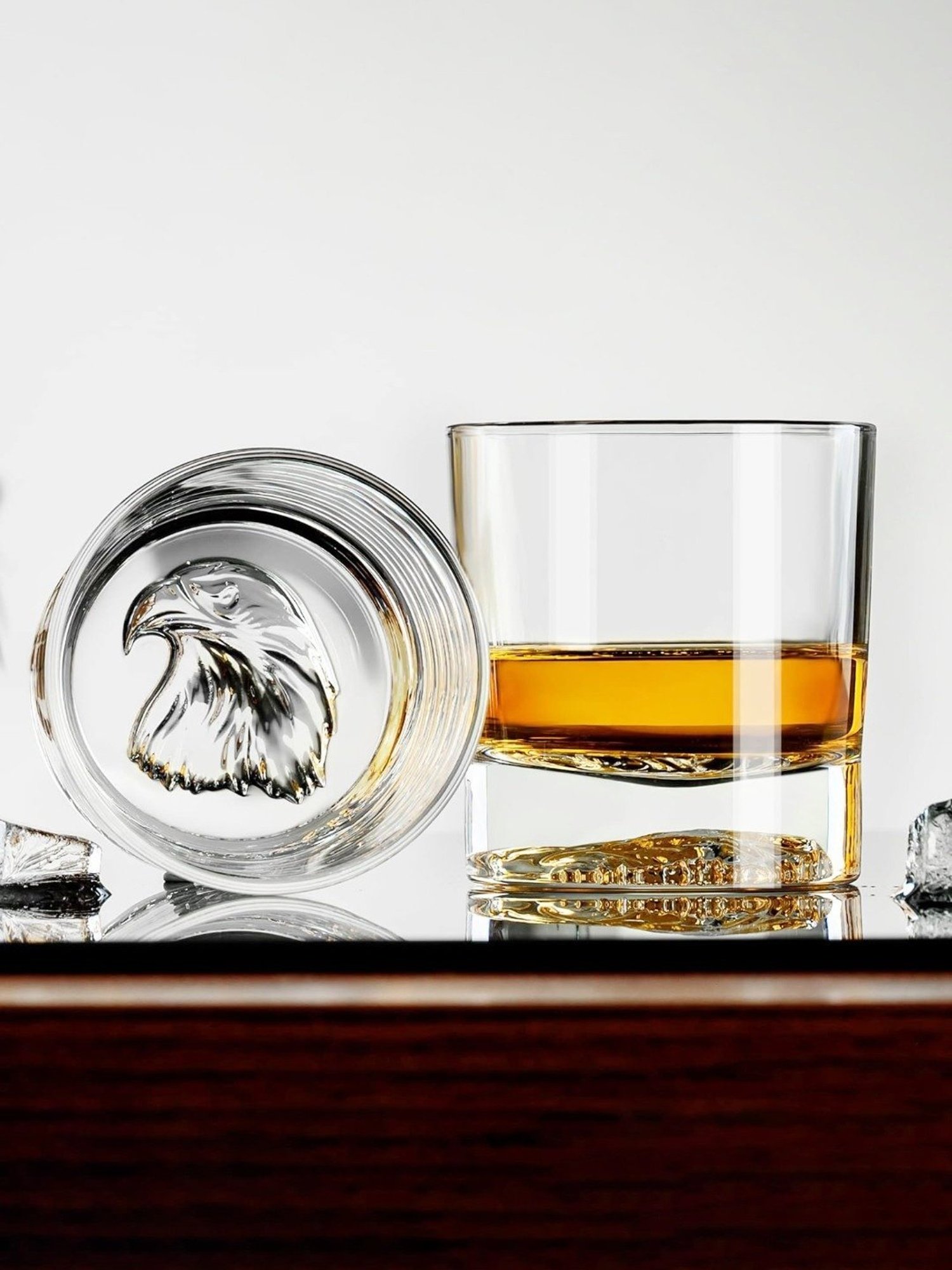 Melbify Eagle Transparent Whiskey Glass 300ml - Set of 2