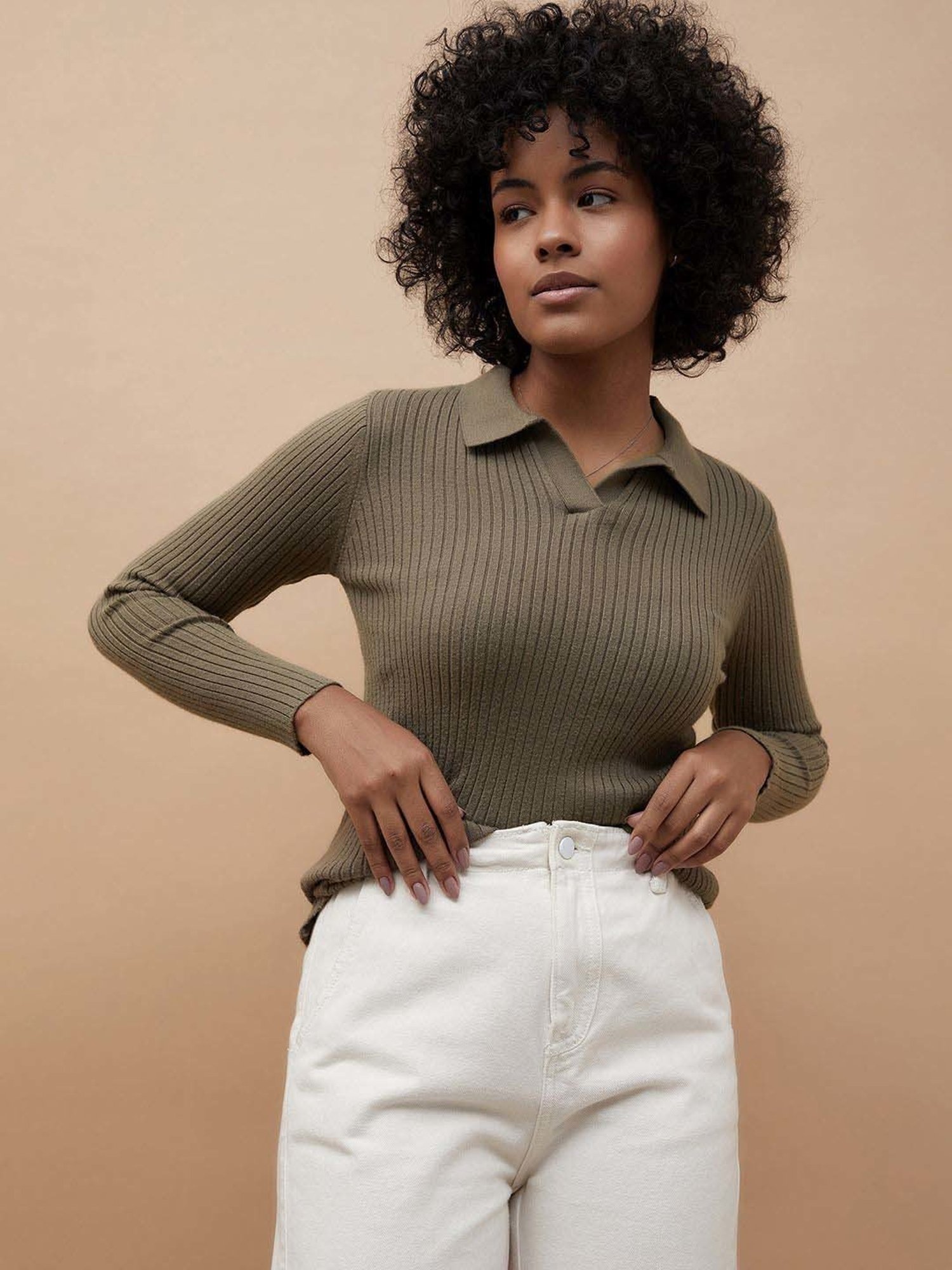 Fame Forever by Lifestyle Brown Striped Top