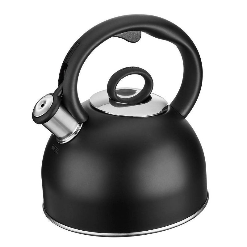 Mr. Coffee 2 Quart Stainless Steel Whistling Tea Kettle with Nylon Handle