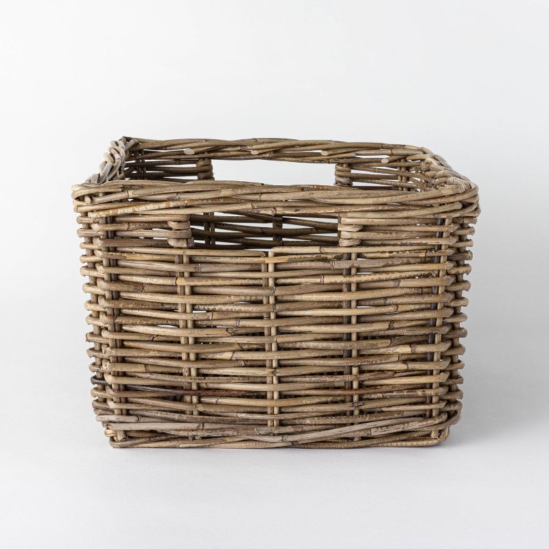 Decorative Rectangle Kooboo Rattan Basket 18" x 12.2" Gray - Threshold™ designed with Studio McGee
