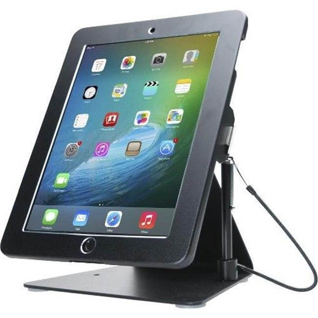 Cta Digital Desktop Anti-Theft Stand Ipad Black Case Rotates 360 Degrees