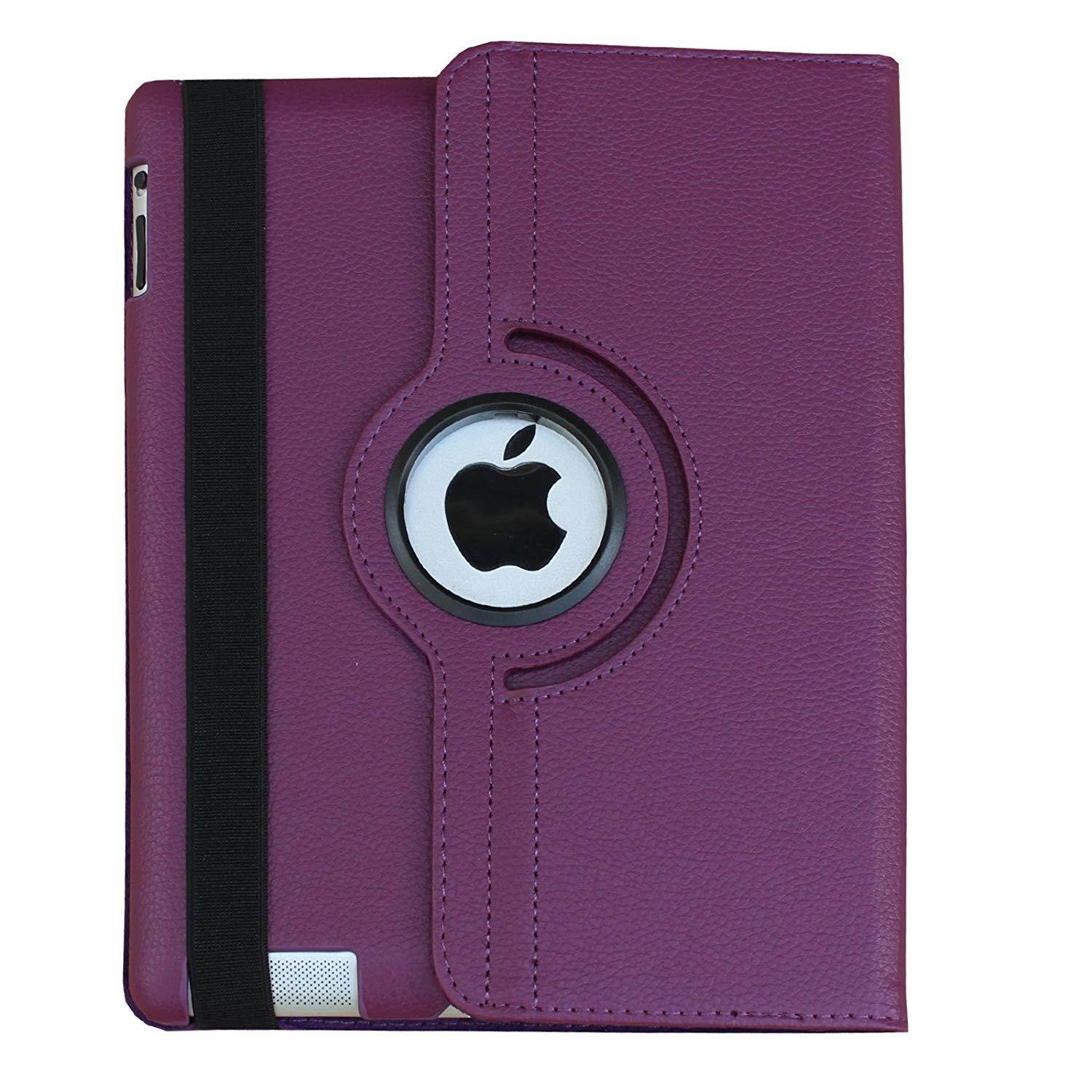 iPad 2 Case, iPad 3 Case, iPad 4 Case, JYtrend (R) Rotating Stand Smart Case Magnetic Auto Wake Up/Sleep Cover For iPad 2/3/4 A1395 A1396 A1397 A1403 A1416 A1430 A1458 A1459 A1460 (Light Purple)