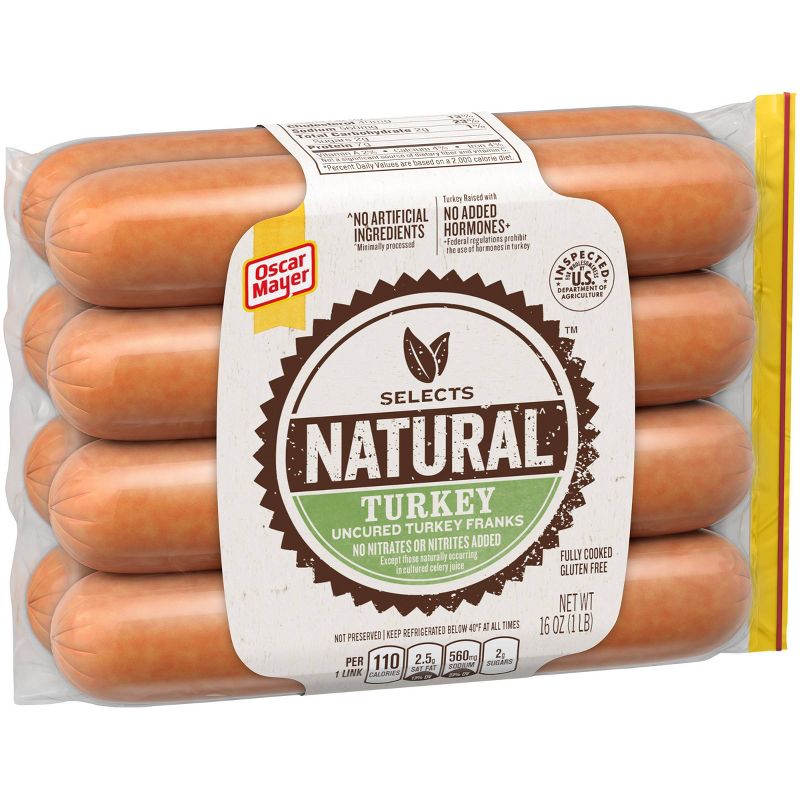 Oscar Mayer Hardwood Smoked Uncured Turkey Franks - 16oz/8ct