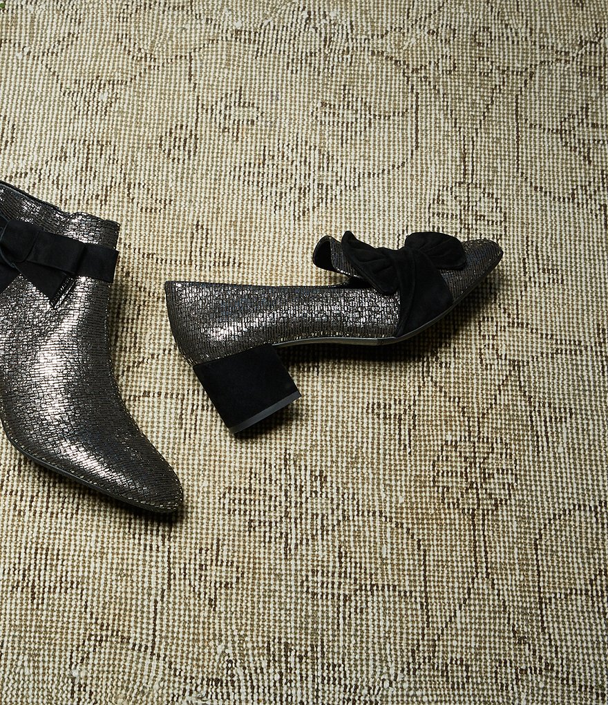 Alex Marie Cregan Leather Printed Metallic Loafer Pumps