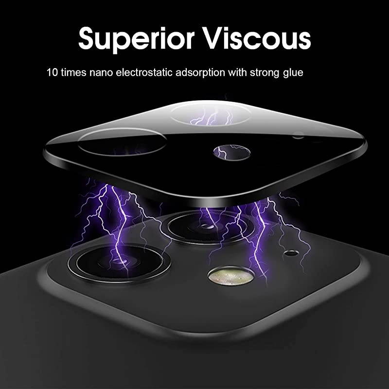 3 Pack]  Camera Lens Protector for iPhone 11 Camera Films Metal Frame 9H Tempered Glass Protection Easy Install High Definition Anti-Scratch Compatible with Apple iPhone 11 Camera Film(6.1'')