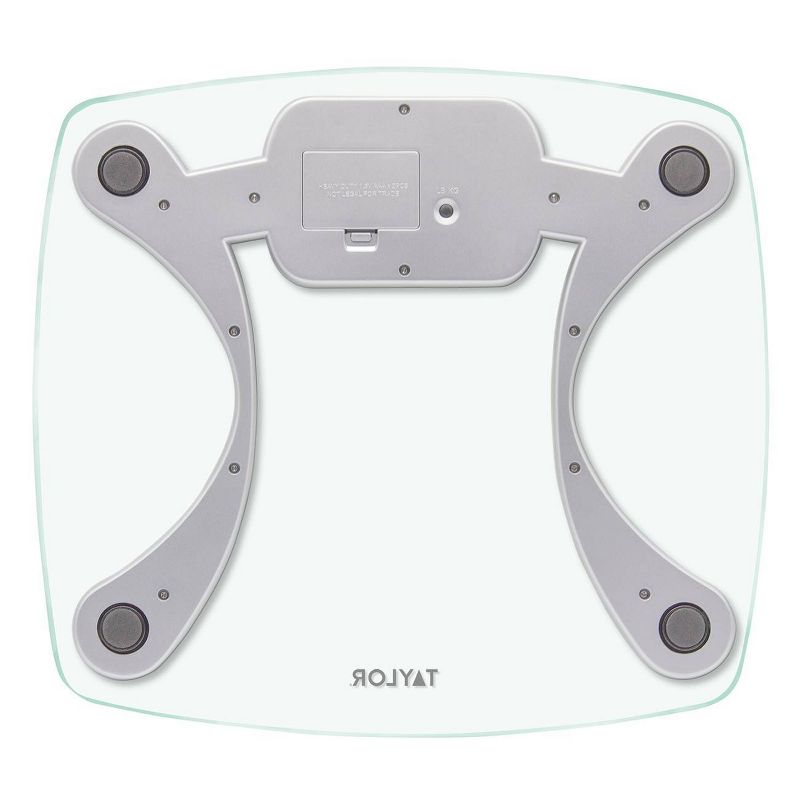 Digital Glass Stainless Steel Bathroom Scale Clear/Silver - Taylor