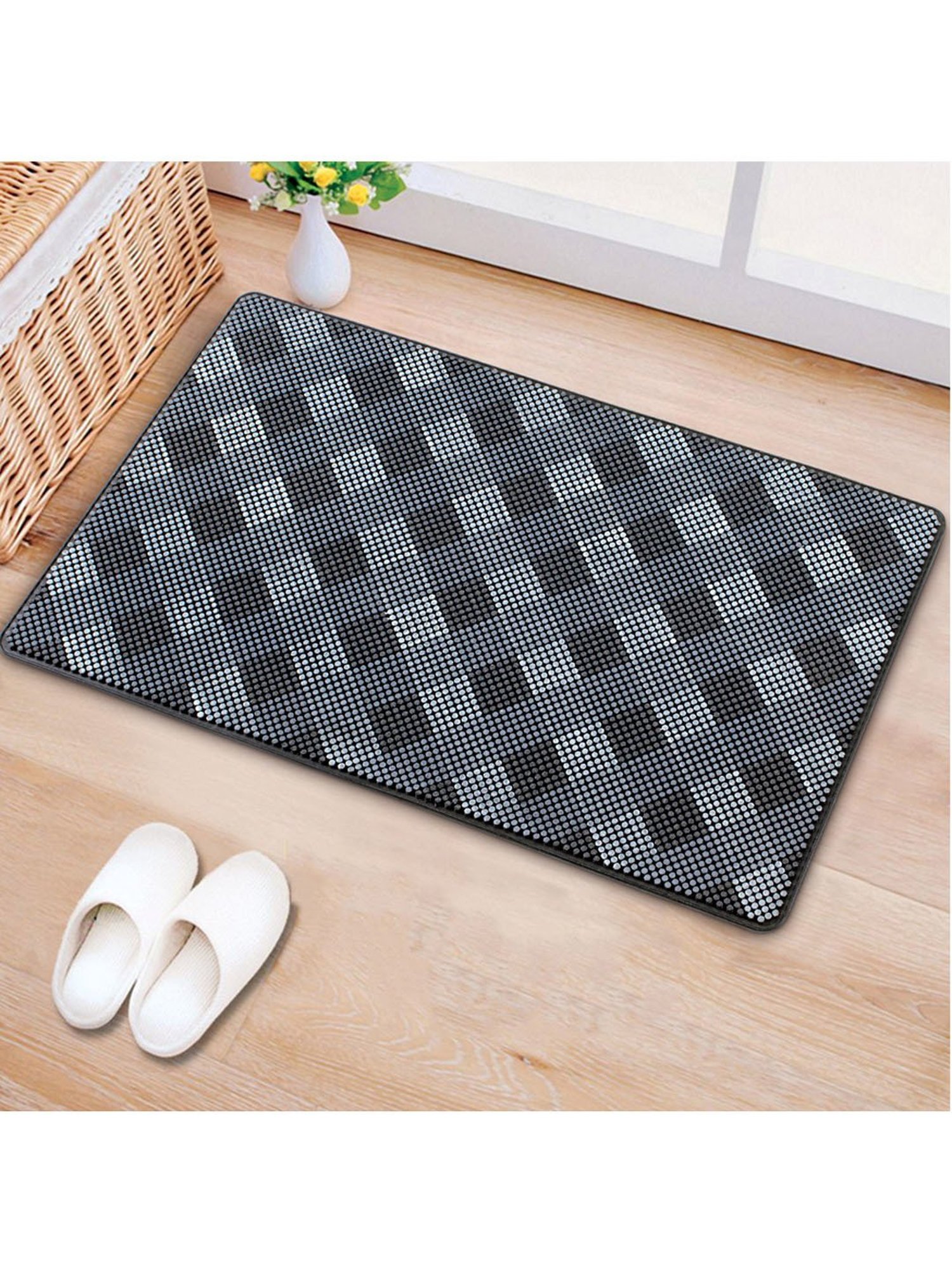 Freelance Black PVC Set of 1 Door Mats