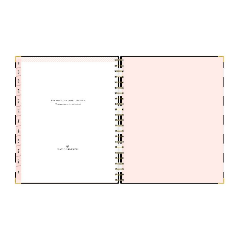 2021-22 Academic Planner 8.5" x 11" Hard Cover Weekly/Monthly Wirebound Rugby Stripe Black - Day Designer