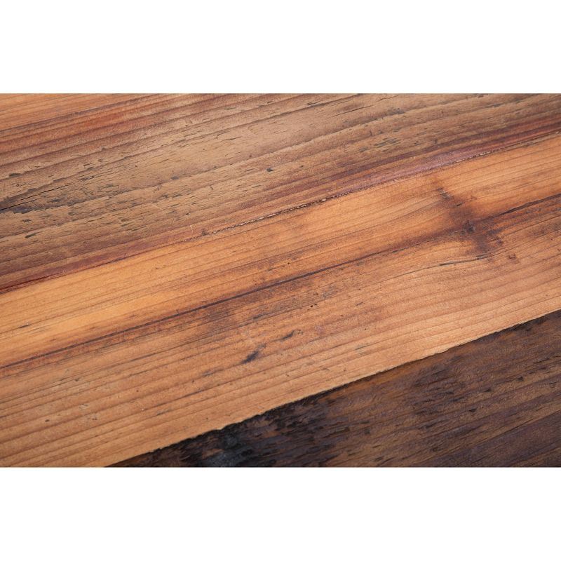 54" Lantana Reclaimed Wood Dining Table/Desk Brown/Black - Summerland Home