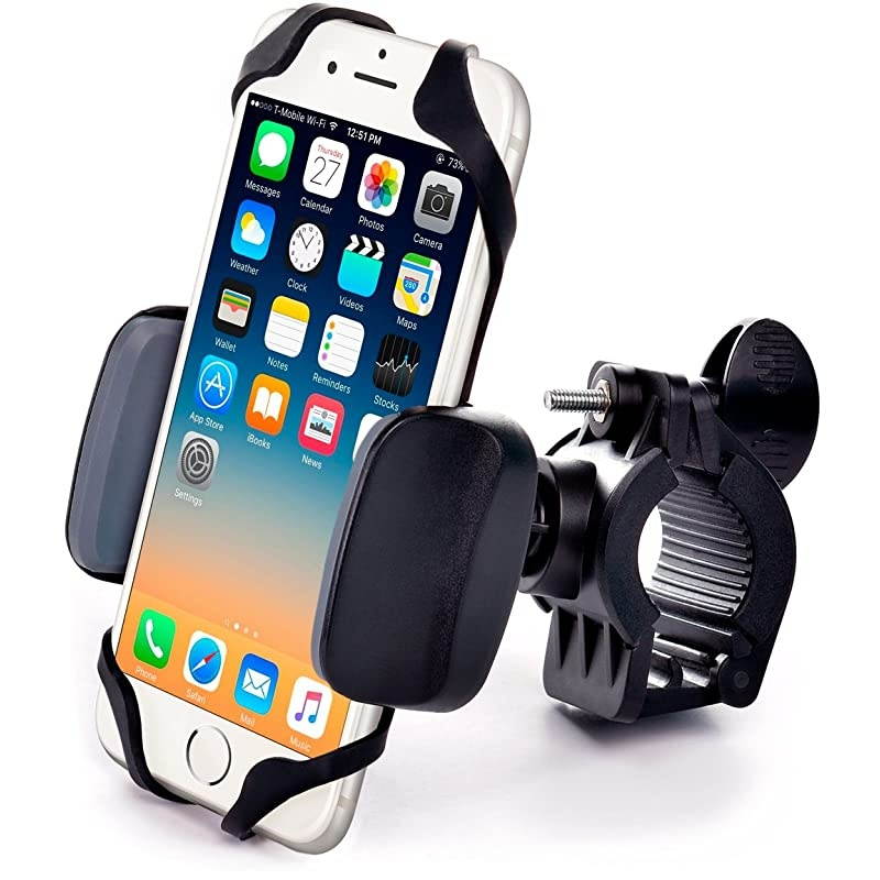 Bike Motorcycle Phone Mount for Any Smartphone iPhone 12 Pro Xr SE Max S20 Unbreakable Handlebar Cell Phone Holder for Bike Bicycle
