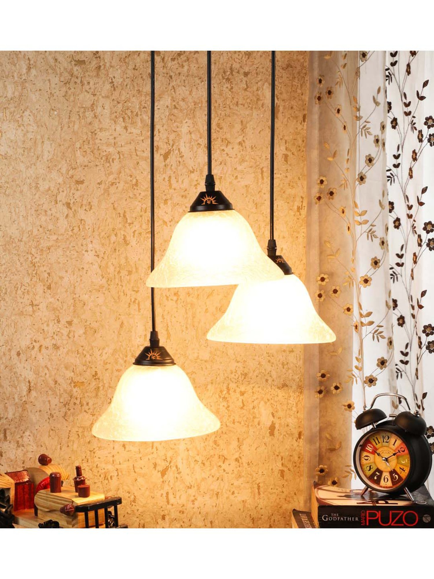 DecorativeRay White Hanging Light - Set of 1