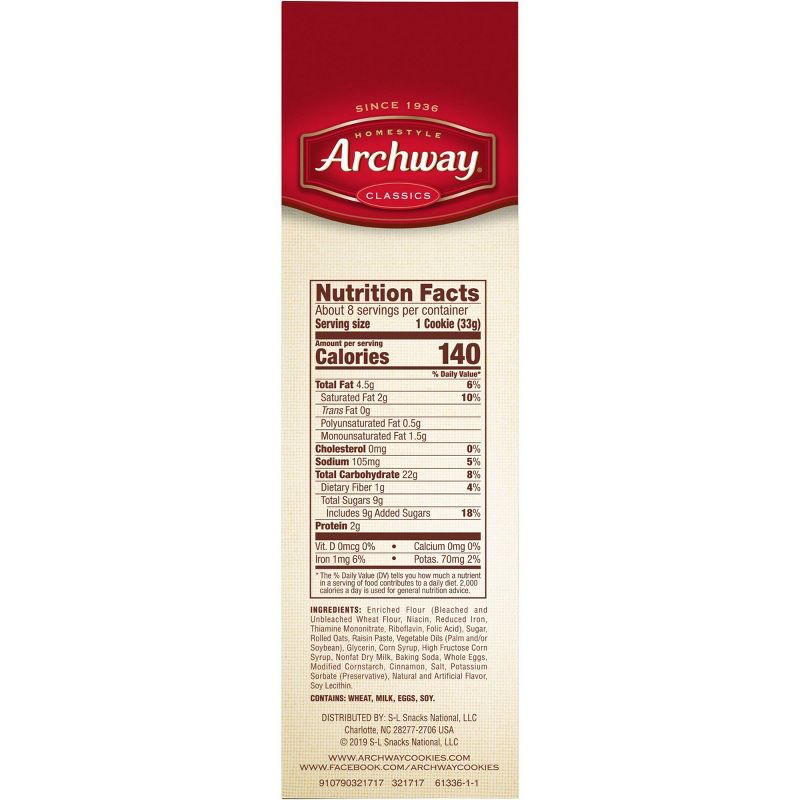 Archway Classic Soft Oatmeal Cookies - 9.5oz
