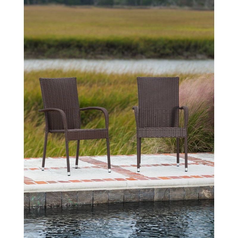 Morgan 4pk Outdoor Patio Wicker Chair - Balkene Home