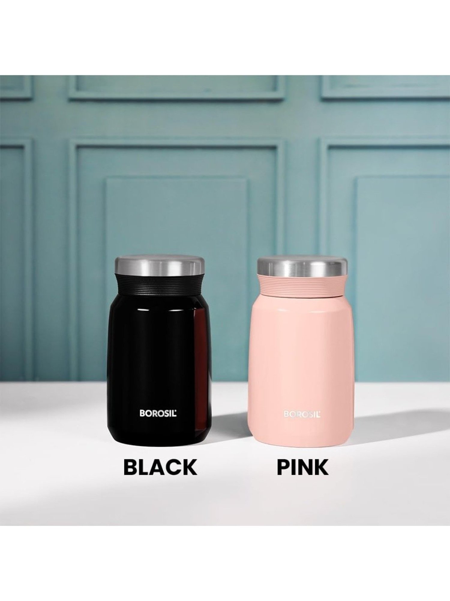 Borosil Pink Stainless Steel Flasks (500 ML)