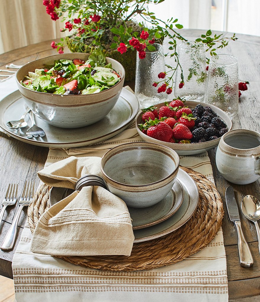 Southern Living Leigh 45-Piece Stainless Steel Flatware Set