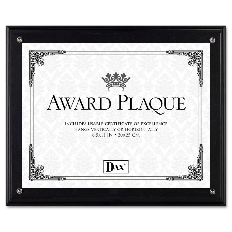 Dax Award Plaque Wood/Acrylic Frame Up to 8 1/2 x 11 Black N15908NT