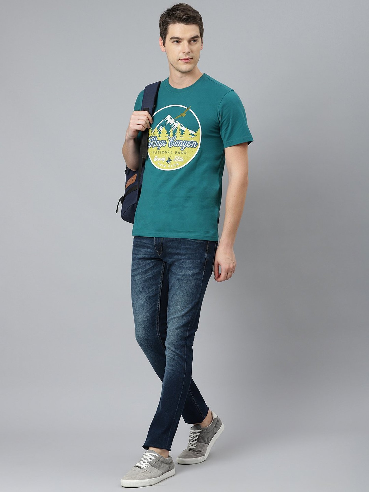 Beverly Hills Polo Club Teal Crew T-Shirt