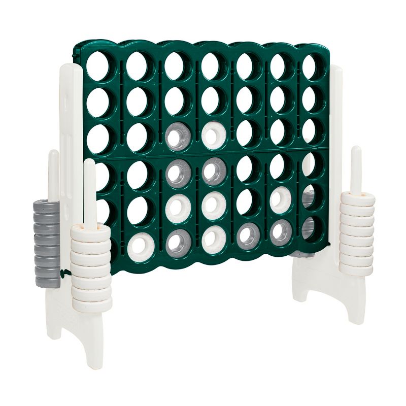 ECR4Kids Jumbo Four-To-Score Giant Game-Indoor/Outdoor 4-In-A-Row Connect - Green and White