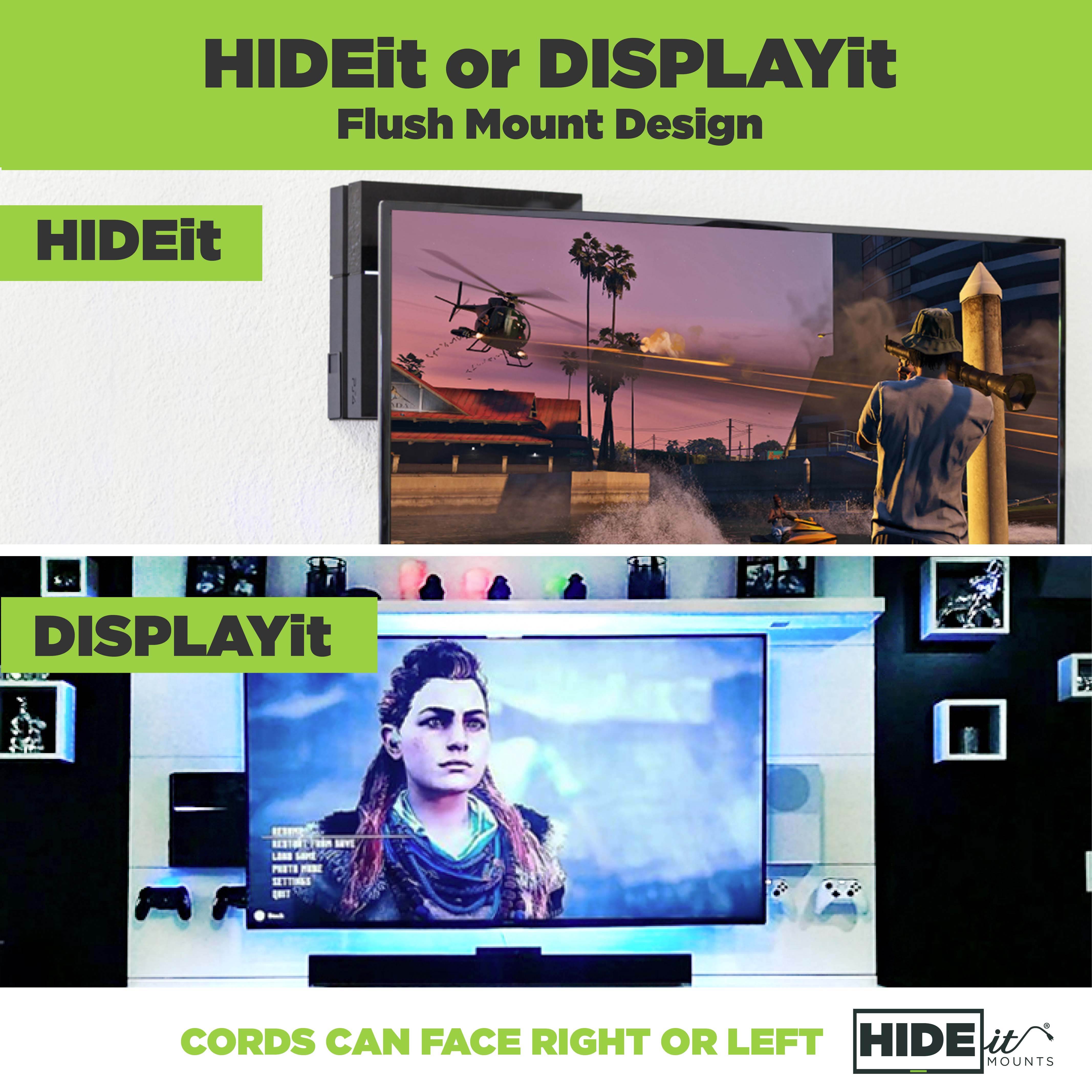 HIDEit PS4 Wall Mount + (2) Controller Mount (Bundle)  | Made in the USA