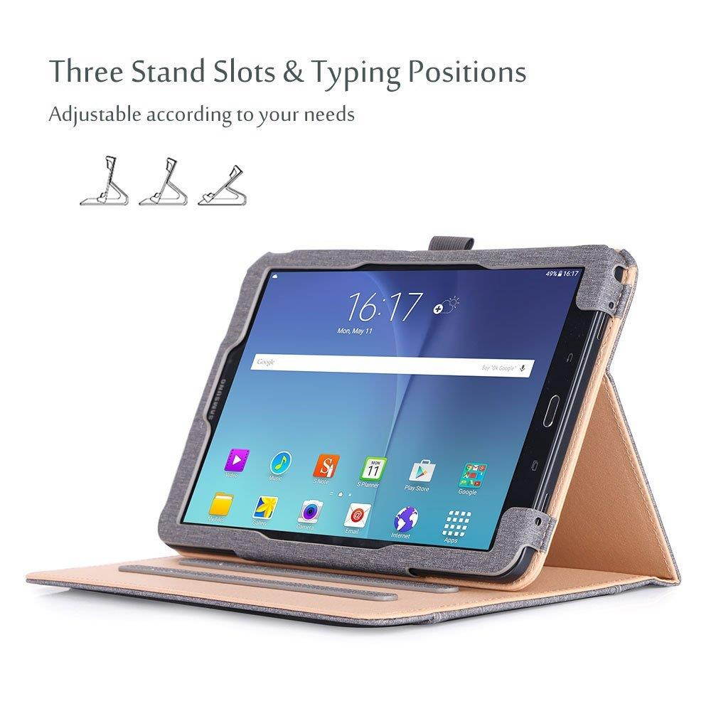 ProCase Samsung Galaxy Tab A 10.1 Case - Stand Folio Case Cover for Galaxy Tab A 10.1" Tablet SM-T580 T585 T587 (NO S Pen Version), with Multiple Viewing Angles, Document Card Pocket -Grey