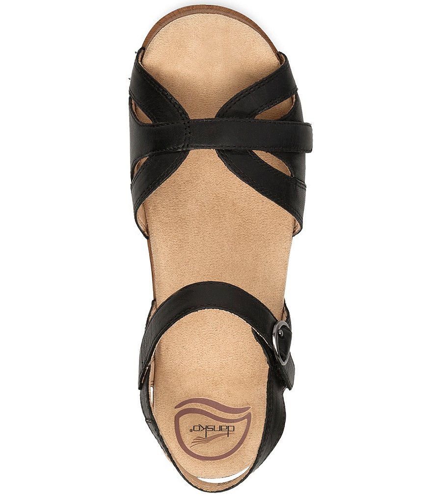 Dansko Season Leather Block Heel Platform Sandals