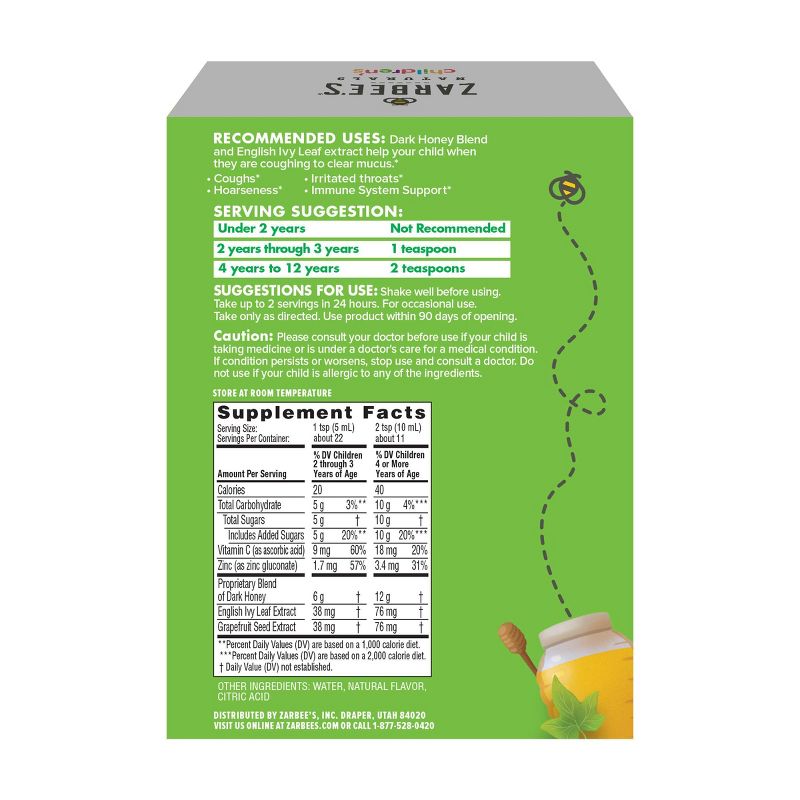 Zarbee's Naturals Twin Pack Cough Syrup Mucus Daytime for Children - Grape - 8 fl oz