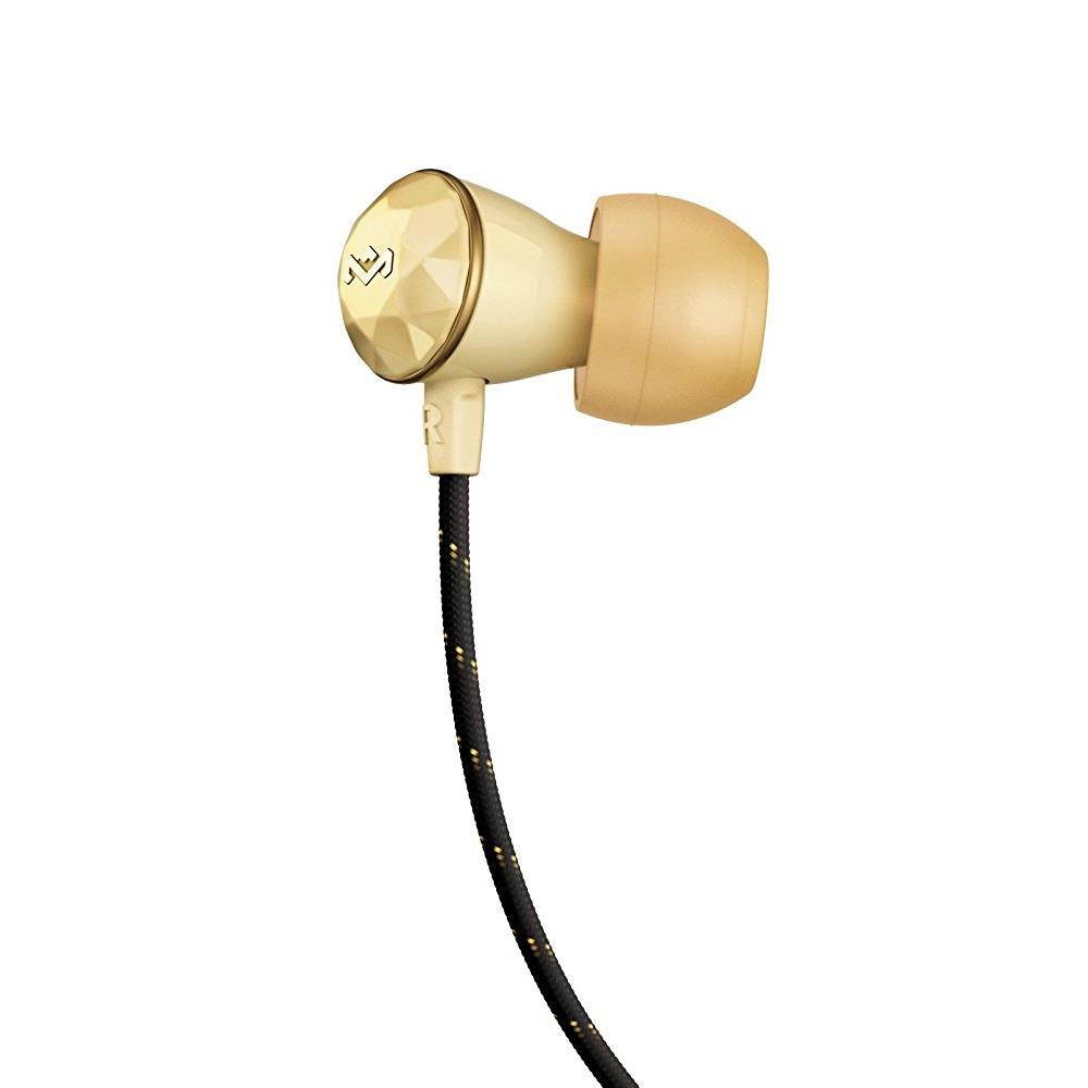 House Of Marley Nesta In-Ear Wired Headphones with Mic, Gold, EM-FE033-GD